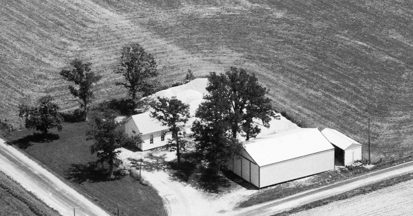 Vintage Aerial photo from 1990 in Macoupin County, IL