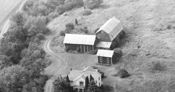 Vintage Aerial photo from 1982 in Cayuga County, NY