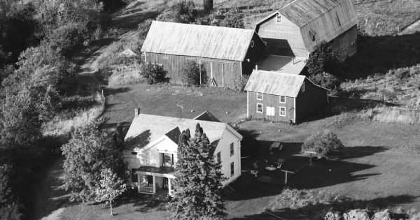 Vintage Aerial photo from 1985 in Cayuga County, NY