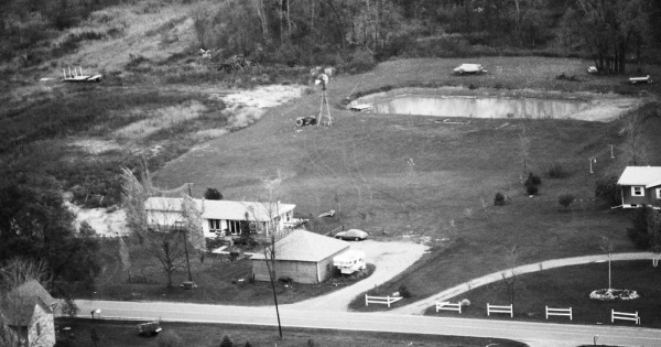 Vintage Aerial photo from 1984 in Ingham County, MI