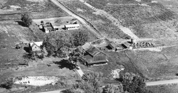 Vintage Aerial photo from 1966 in Noble County, IN