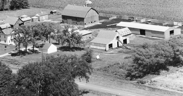 Vintage Aerial photo from 1968 in Mower County, MN