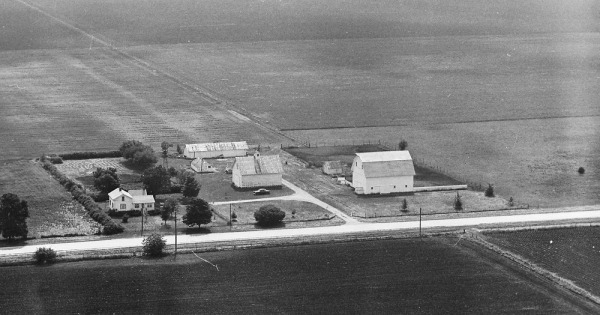 Vintage Aerial photo from 1965 in Kendall County, IL
