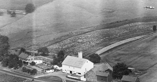 Vintage Aerial photo from 1963 in Lancaster County, PA