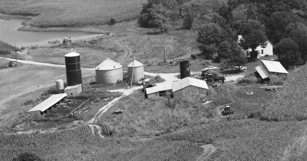 Vintage Aerial photo from 1985 in Monroe County, IN