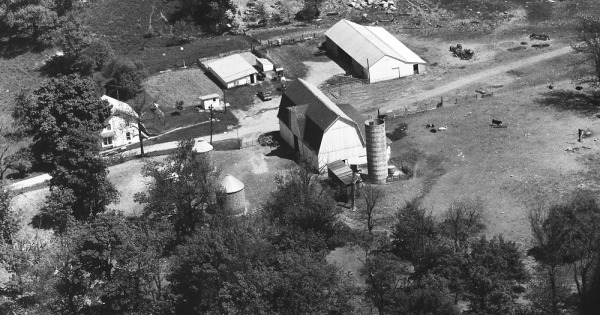 Vintage Aerial photo from 1972 in Wabash County, IN