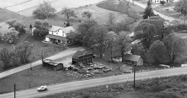 Vintage Aerial photo from 1963 in Monroe County, PA