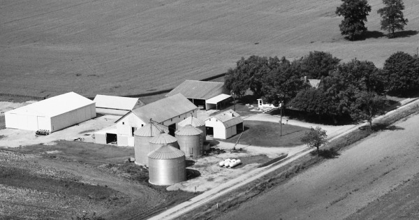 Vintage Aerial photo from 1989 in Delaware County, OH