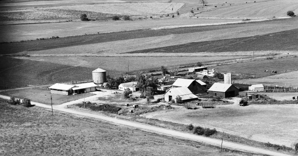 Vintage Aerial photo from 1977 in Nemaha County, KS