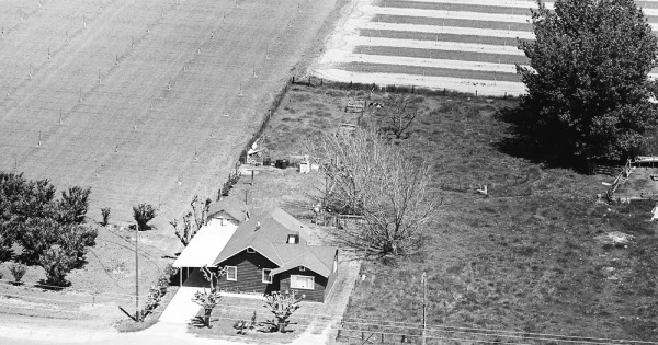 Vintage Aerial photo from 1967 in Tulare County, CA
