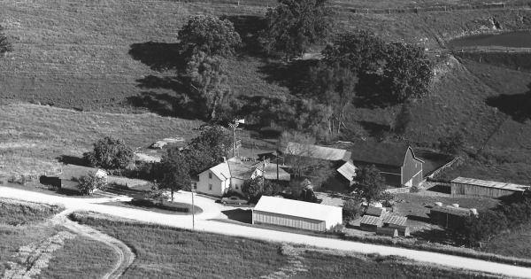 Vintage Aerial photo from 1973 in Jackson County, IA