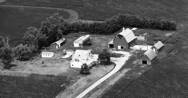 Vintage Aerial photo from 1976 in Pocahontas County, IA