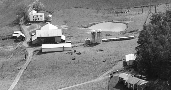 Vintage Aerial photo from 1990 in Augusta County, VA