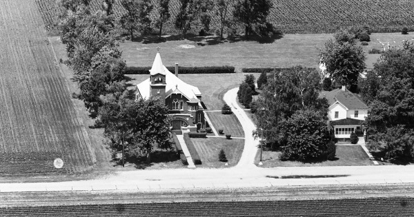 Vintage Aerial photo from 1972 in Champaign County, IL