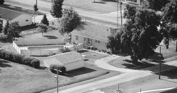 Vintage Aerial photo from 1980 in Christian County, IL