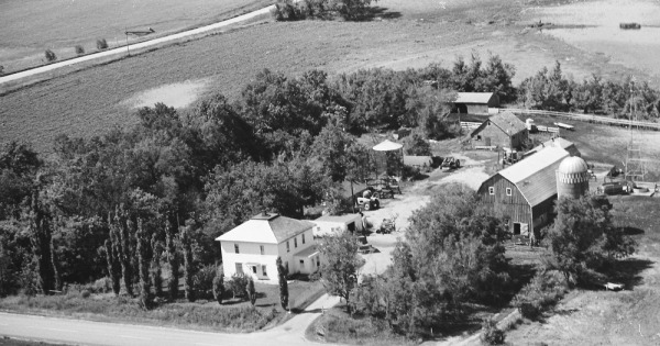 Vintage Aerial photo from 1969 in Minnehaha County, SD