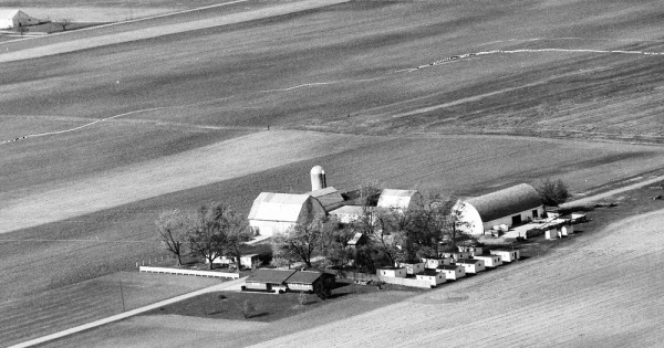 Vintage Aerial photo from 1991 in Hancock County, OH