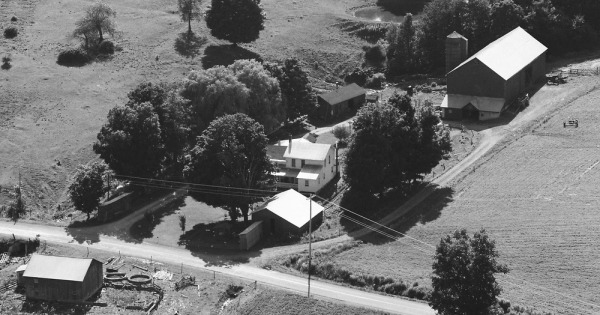 Vintage Aerial photo from 1986 in Cattaraugus County, NY