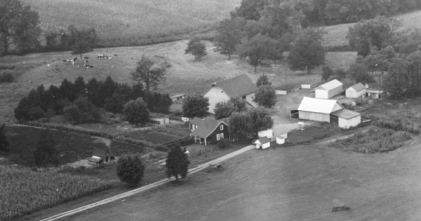 Vintage Aerial photo from 1963 in Randolph County, IL