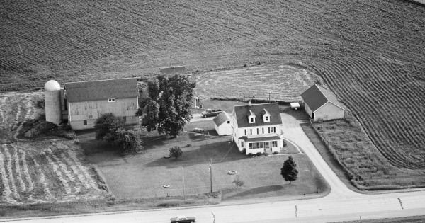 Vintage Aerial photo from 1978 in Columbia County, WI