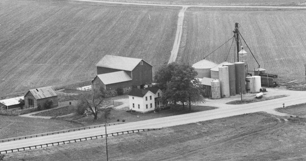 Vintage Aerial photo from 1977 in Dodge County, WI