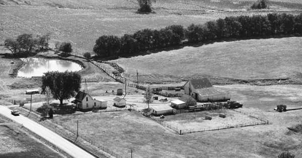 Vintage Aerial photo from 1976 in Clinton County, MO