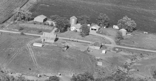 Vintage Aerial photo from 1980 in Nodaway County, MO