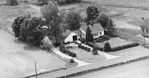 Vintage Aerial photo from 1975 in Shelby County, IN