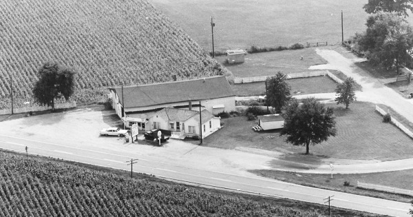 Vintage Aerial photo from 1966 in McLean County, IL