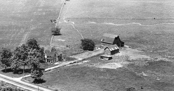 Vintage Aerial photo from 1964 in Madison County, OH