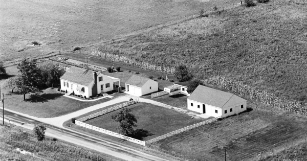 Vintage Aerial photo from 1968 in Clark County, OH