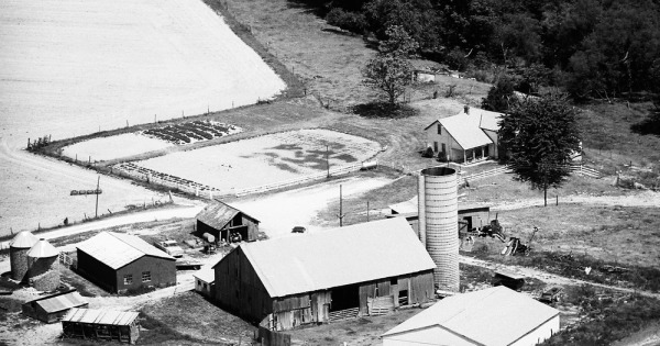 Vintage Aerial photo from 1976 in Decatur County, IN