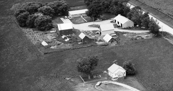 Vintage Aerial photo from 1976 in Pocahontas County, IA