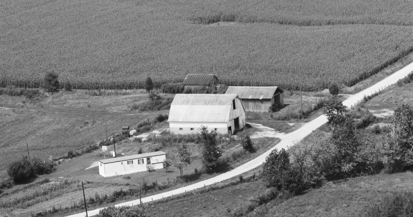 Vintage Aerial photo from 1985 in Monroe County, IN