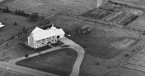 Vintage Aerial photo from 1972 in Gratiot County, MI