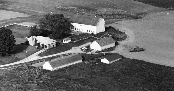 Vintage Aerial photo from 1973 in Jackson County, IA