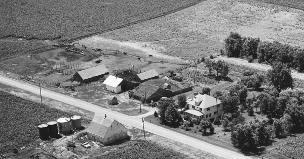Vintage Aerial photo from 1983 in Ida County, IA