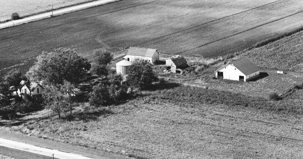 Vintage Aerial photo from 1965 in White County, IN