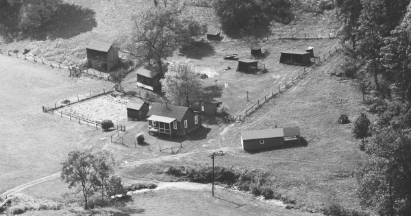 Vintage Aerial photo from 1983 in Marion County, WV