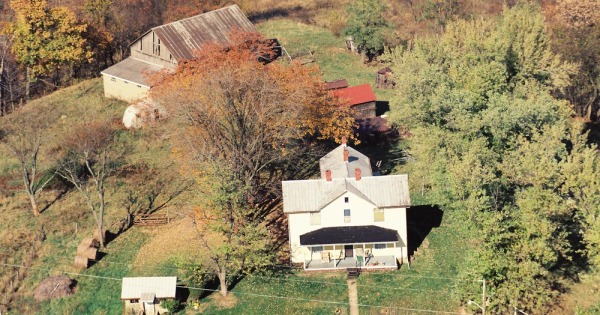 Vintage Aerial photo from 1993 in Washington County, OH