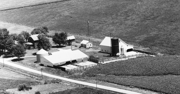 Vintage Aerial photo from 1971 in Lee County, IL
