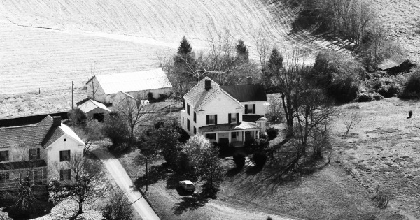 Vintage Aerial photo from 1983 in Prince Edward County, VA