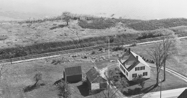 Vintage Aerial photo from 1963 in Lincoln County, ME