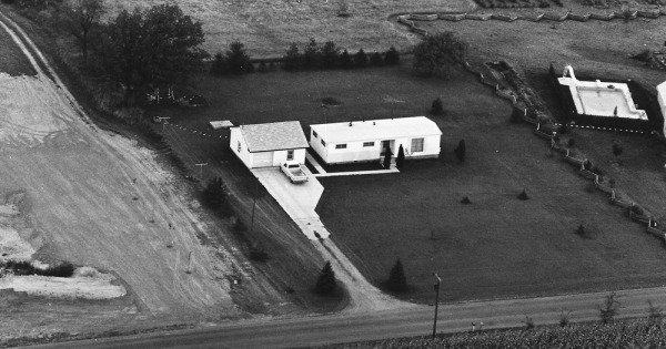 Vintage Aerial photo from 1972 in Gratiot County, MI