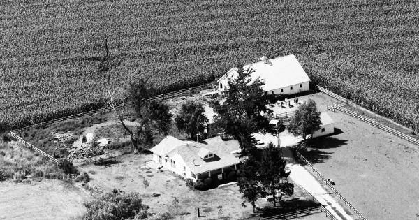 Vintage Aerial photo from 1983 in McLean County, IL
