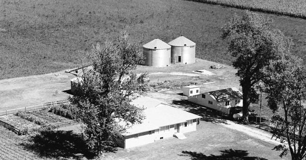 Vintage Aerial photo from 1966 in Sangamon County, IL