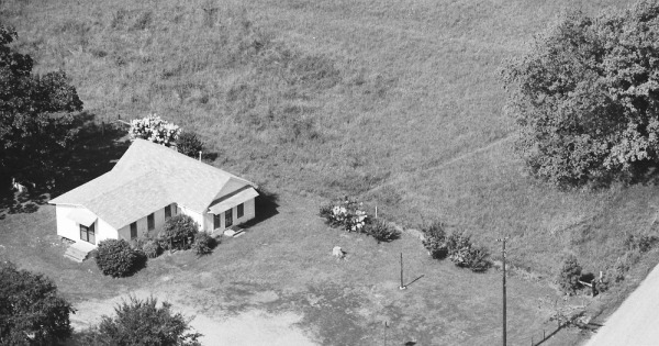 Vintage Aerial photo from 1986 in Yell County, AR