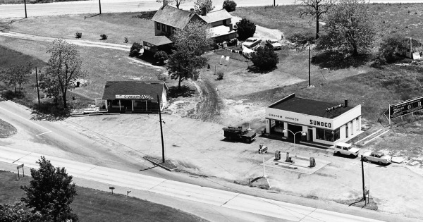 Vintage Aerial photo from 1965 in Burlington County, NJ
