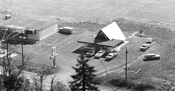 Vintage Aerial photo from 1968 in Clark County, WA