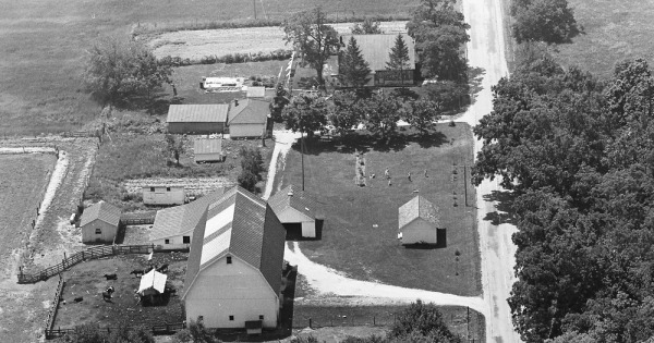 Vintage Aerial photo from 1964 in Wyandot County, OH